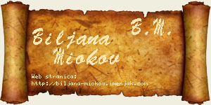 Biljana Miokov vizit kartica